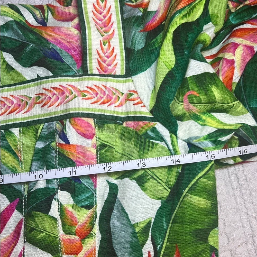 FARM Rio Green Leaf Print mini Dress XS - Picture 9 of 13